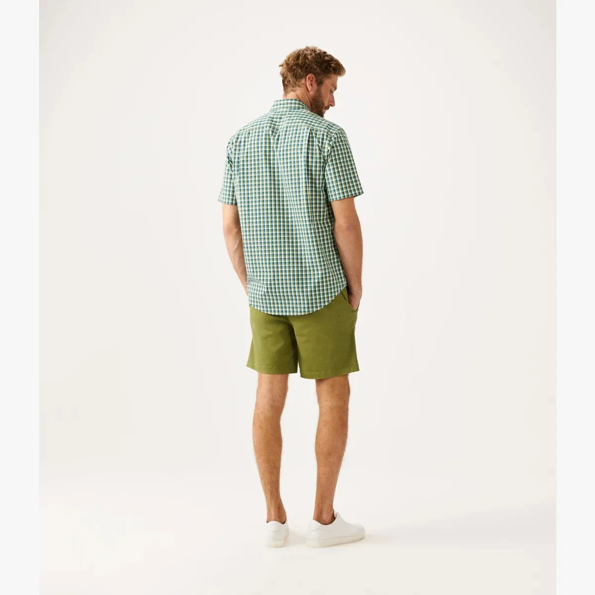 R.M.Williams - Hervey Shirt - Check - Short Sleeve - Green & White